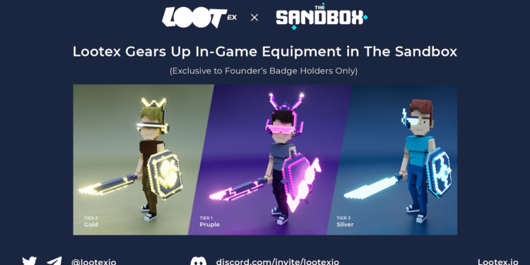 元宇宙虛擬替身來了，Lootex 為 Founder’s Badge 持有者訂做 The Sandbox 裝備