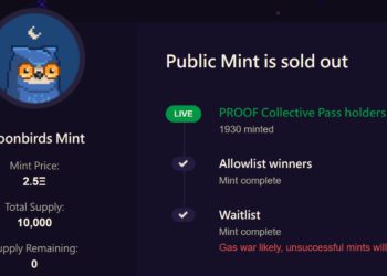 月鳥Moonbirds募集6,600萬美元NFT售罄；單日交易量登OpenSea榜首、地板價上13 ETH