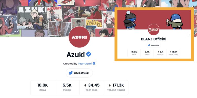 Azuki地板價破 34 ETH 再攀新高！空投項目已更名為「BEANZ Official」