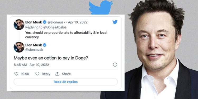 馬斯克：Twitter Blue 或可「接受狗狗幣支付」Doge 跳漲 5%！美國持有狗狗幣者超過BTC和ETH