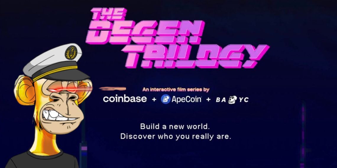 進軍好萊塢！Coinbase 宣布與 BAYC、ApeCoin 合作「三部曲電影」；預告很快啟動 NFT 市場