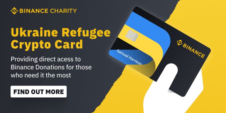 幣安慈善 丨推出烏克蘭難民專屬加密資產卡片， 連三個月可獲取 75 BUSD 資助