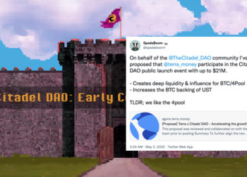 Terra社群新提案：投入 2,100 萬 UST 增加 WBTC/4pool 池深度、參與 Citadel DAO 首發