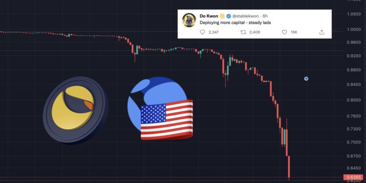 死亡螺旋？UST大幅脫鉤至 0.6 美元、LUNA 暴跌 60%