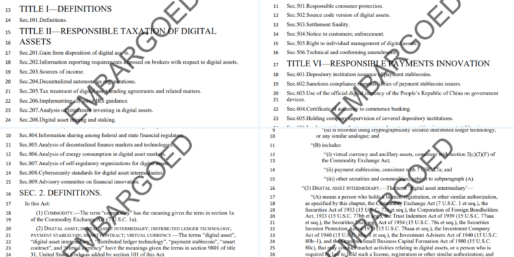 3546546456 | 動區動趨-最具影響力的區塊鏈新聞媒體 美加密貨幣法案600頁傳流出,要求DAO 交易所註冊實體、AMM視為交易所
