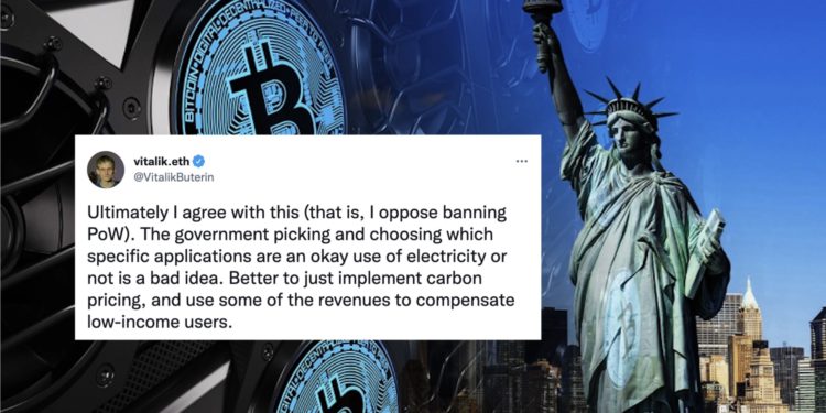 紐約議會通過「暫停2年比特幣挖礦 」法案！V神 : 反對禁PoW、建議用碳定價