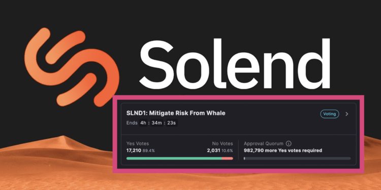 憂Solana巨鯨引清算危機！Solend發起《接管巨鯨帳戶權力》提案，獲9成同意