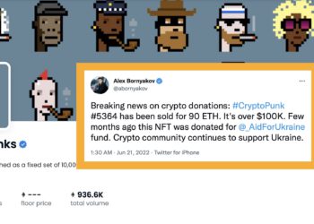 烏克蘭獲贈的 CryptoPunk 以 90 ETH 賣出！獲十萬美元戰爭經費