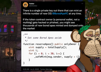 無聊猿爆合約含「無限鑄造漏洞」！Yuga Labs 創辦人：已銷毀問題私鑰