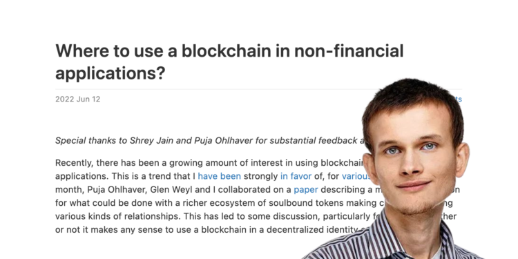 vitalik-20220615-nonfinapp | 動區動趨-最具影響力的區塊鏈新聞媒體 V神7千字長文》有哪些可用區塊鏈的非金融題目?去中心化帳號、信用證明…