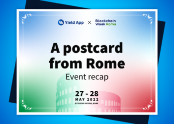Yield App 羅馬區塊鏈週回顧，投資長 Lucas Kiely 發表主題演講