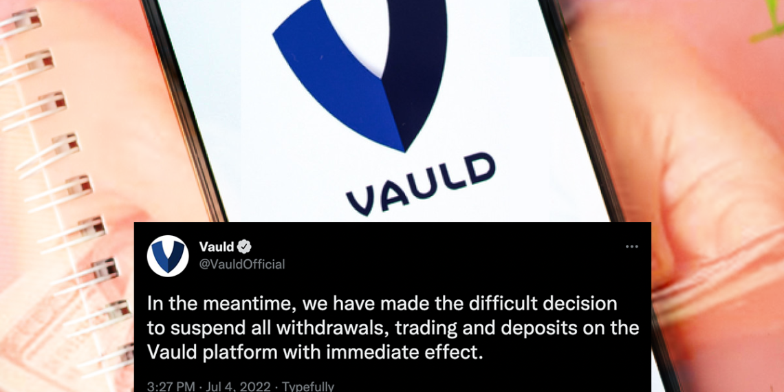 Vauld_1643119455-20220704 | 動區動趨-最具影響力的區塊鏈新聞媒體 又一借貸平台暫停提款! Vauld 或進行重組,去年才被 Paypal 創辦人旗下創投投資