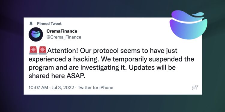 Solana | Crema Finance 遭閃電貸損超600萬鎂、TVL 降70%，官方 : 已暫停 展開調查