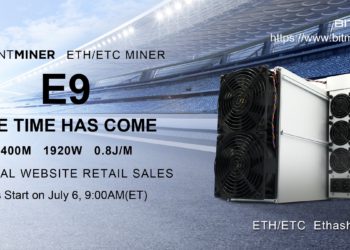 比特大陸推出螞蟻礦機 E9 「算力同25張RTX 3080」，以太坊挖礦耗電僅1.9千瓦