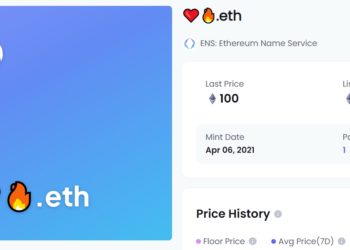 ENS交易火爆、一度上衝OpenSea排行2；「❤️ 🔥.eth」以100枚以太幣成交