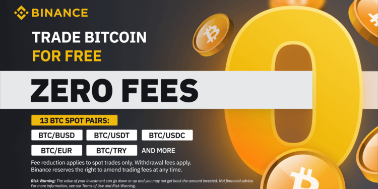 幣安慶5週年 : 比特幣現貨交易對 7/8 起零手續費！CZ : 金融普惠的第一步