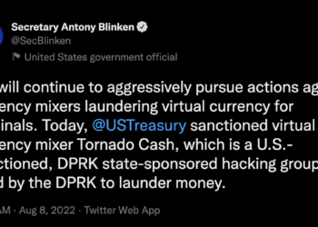 上半年超11億鎂贓款轉入Tornado；美國務卿推特刪文 :「Tornado背後有北韓支持」