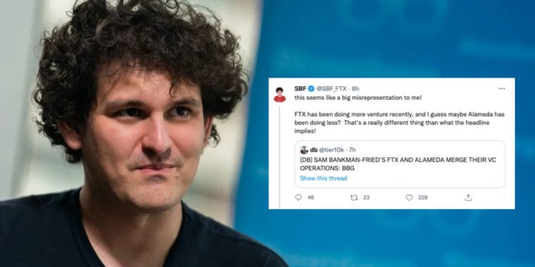 FTX SBF 220826 | 動區動趨-最具影響力的區塊鏈新聞媒體 FTX Ventures 否認將合併 Alameda 的創投業務,SBF:這是很大的誤傳!
