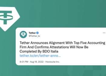 Tether宣布與第 5 大會計事務所 BDO 合作，往後每月發佈 USDT 審計