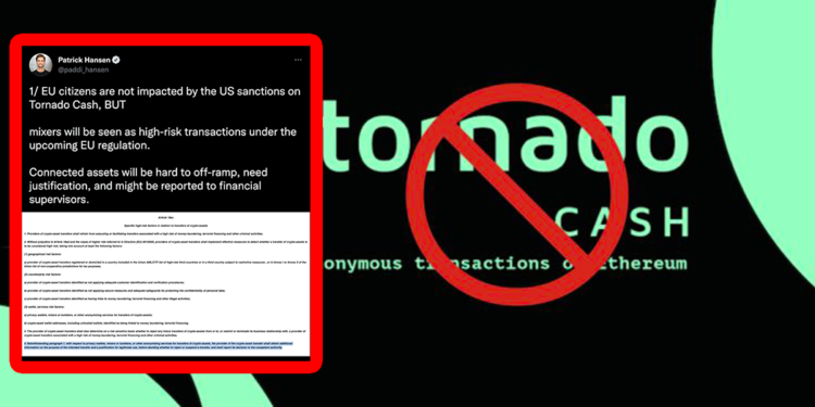 美財政部制裁Tornado，那歐盟呢？業內分析﹕歐洲公民使用混幣協議不受美國影響，但脫手難度將大增