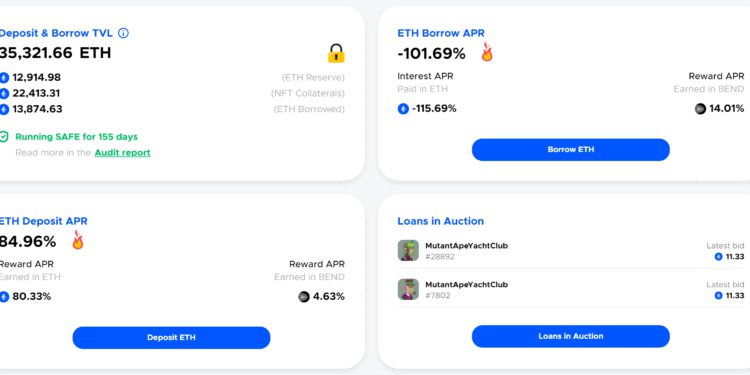 | 動區動趨-最具影響力的區塊鏈新聞媒體 BendDAO借貸利率破100%,「用戶在大量提走ETH」致流動性缺乏