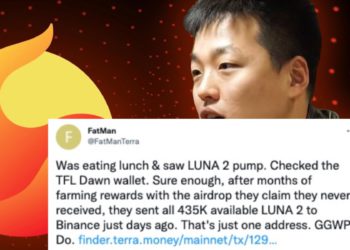 Do Kwon說謊？FatMan爆：TFL錢包近日轉43萬顆 LUNA2.0 到幣安