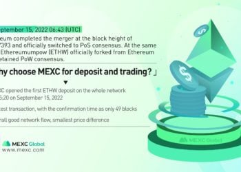 以太坊正式邁入PoS時代，MEXC成首家開放「分叉幣ETHW充值」的交易平台