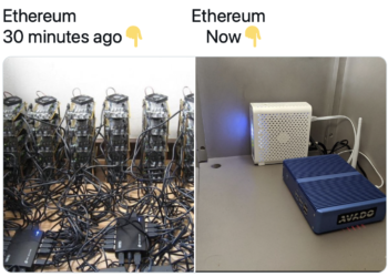 合併迷因》滿屋礦場接線掰了、顯卡價跳水感謝V神…Micheal Slayer：BTC沒替代品啦！