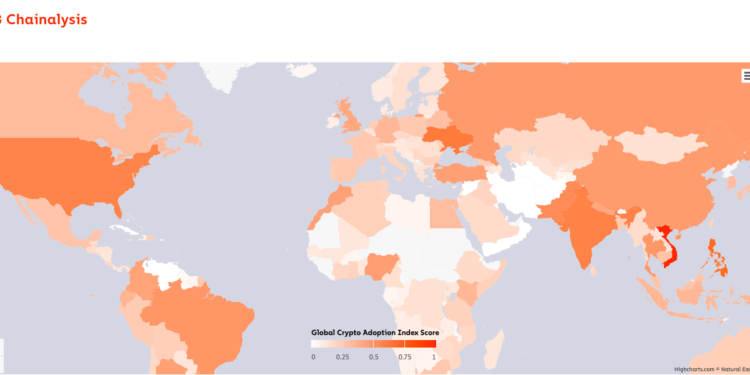 Chainalysis《全球加密貨幣採用指數報告》：越南等新興市場在熊市中引領
