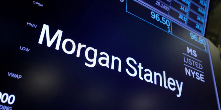 FILE PHOTO: The logo for Morgan Stanley is seen on the trading floor at the New York Stock Exchange (NYSE) in Manhattan, New York City | 動區動趨-最具影響力的區塊鏈新聞媒體 摩根史坦利:美國公債市場已跌到足夠便宜水平,可尋合適時機進場