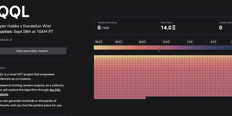 Photo_NJFJBE3938 | 動區動趨-最具影響力的區塊鏈新聞媒體 一小時募1700萬美元的QQL走紅,生成藝術NFT能成熊市之光?