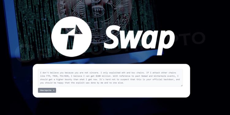 Xnip2022-10-03_17-12-19 | 動區動趨-最具影響力的區塊鏈新聞媒體 囂張嗆可盜更多!Transit駭客欲留1萬枚BNB作賞金,官方求再還多點…