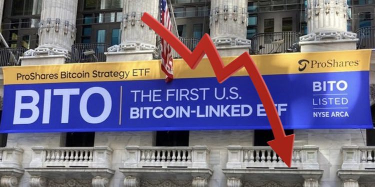美股 ”首檔比特幣ETF” 已暴跌70%！BITO首年虧損12億鎂、仍維持資金流入