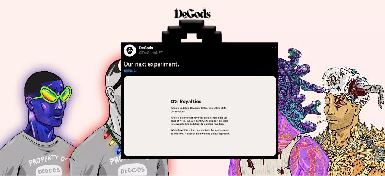 degods | 動區動趨-最具影響力的區塊鏈新聞媒體 DeGods取消 10% NFT交易版税!創辦人稱是「實驗性創新」引發論戰