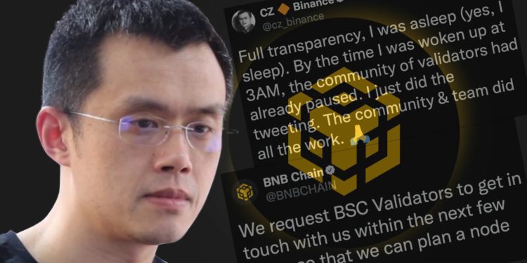 dex_twitter | 動區動趨-最具影響力的區塊鏈新聞媒體 更新》BNB Chain 於13:31 恢復出塊,發布節點更新:封鎖駭客地址、暫停原生跨鏈