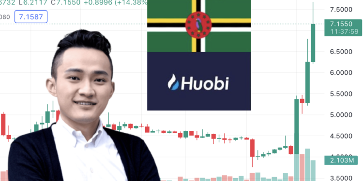 photo)jJUB3 | 動區動趨-最具影響力的區塊鏈新聞媒體 HT四天暴漲超80%!波場成多明尼克國家區塊鏈,孫宇晨 : 或建議火幣總部搬過去