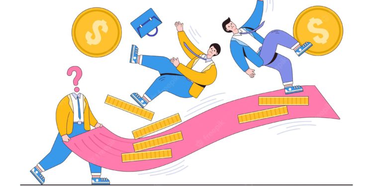 rug-pull-crypto-scam-coin-trading-problem-investment-risk-unstable-uncertainty-stock-market-concepts-unknown-people-pull-carpet-make-businesspeople-who-standing-money-falling-down_269730-1737 | 動區動趨-最具影響力的區塊鏈新聞媒體 Rug pull 套路拆解:近2萬個拉地毯項目,詐騙者最終在DeFi套現