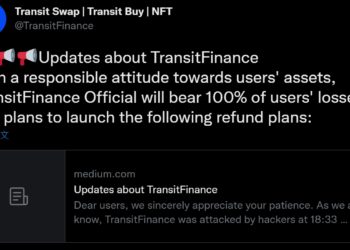 Transit Finance發布竊盜案100%退款方案，駭客已歸還83%贓款