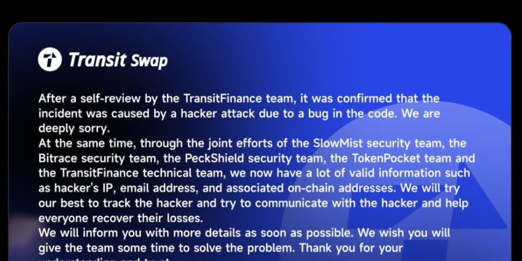 TokenPocket(TP錢包)閃兌用 DEX Transit遭駭2,000萬鎂！又是合約無限授權惹的禍