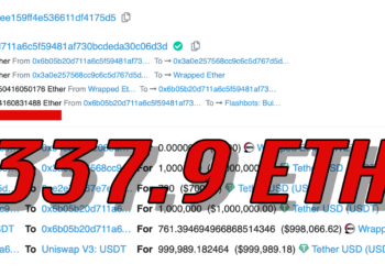 以太坊MEV機器人用「338ETH Gas賄賂驗證節點」! 搶跑交易套走百萬USDT