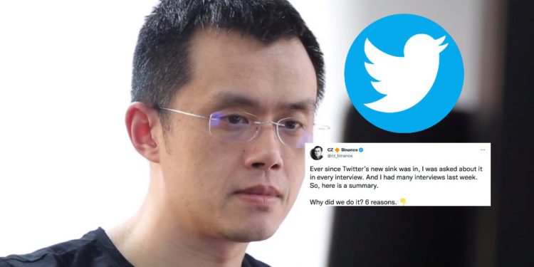 ‘ | 動區動趨-最具影響力的區塊鏈新聞媒體 幣安 CZ 解釋投資Twitter的 6 大原因!馬斯克:創作者獲利工具將出現