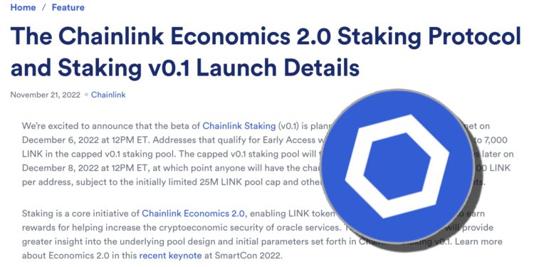 截圖 2022-11-22 14.25.42 | 動區動趨-最具影響力的區塊鏈新聞媒體 Chainlink 開放質押》第一波 12/7 上線以太坊,最多質押 7,000 顆 LINK