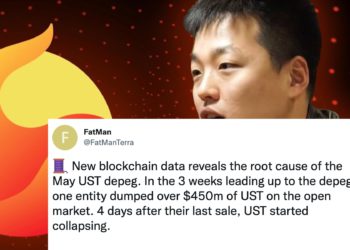 FatMan控「UST脫鉤元兇就是TFL」！崩盤前3週，拋售超4.5億鎂UST