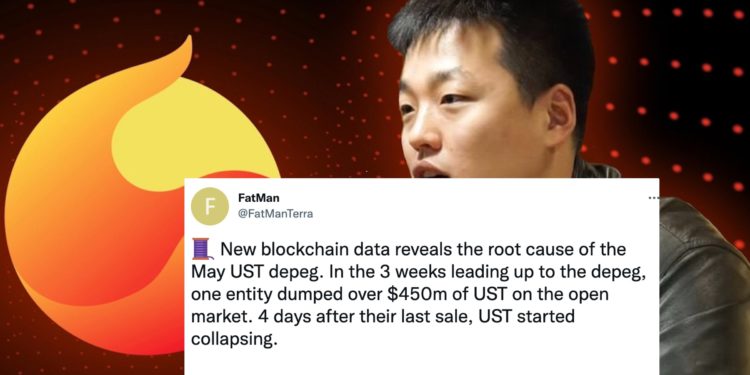 FatMan控「UST脫鉤元兇就是TFL」！崩盤前3週，拋售超4.5億鎂UST