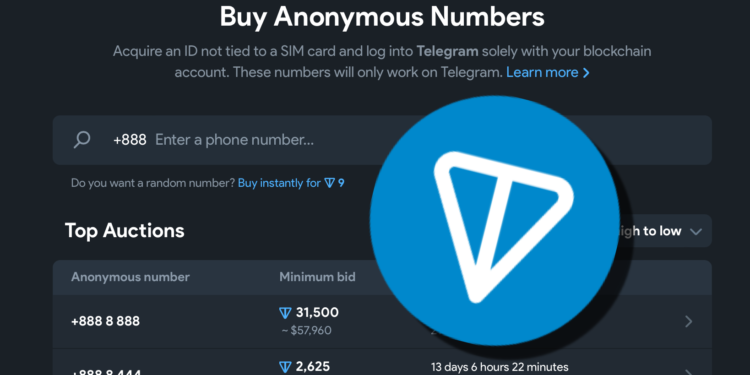 快訊》Telegram開賣匿名電話號碼「起價9枚TON」