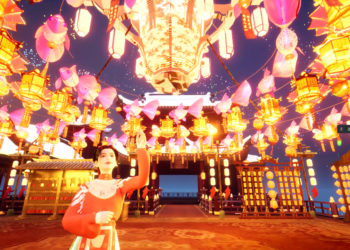 中國央視推「元宇宙廟會」，為青年示範踩高蹺、猜燈謎等春節習俗