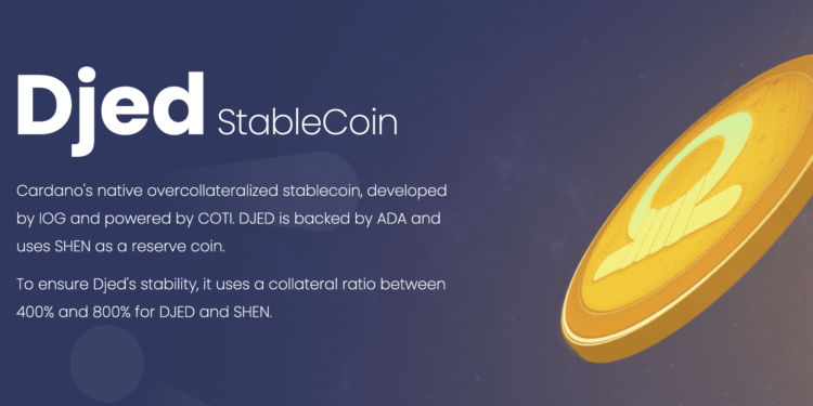 Cardano生態》算法穩定幣Djed上線！具400%-800%超額抵押機制