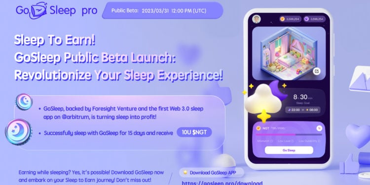 GoSleep：結合AI算法的Web3睡眠獎勵App，於今晚8點上線公測