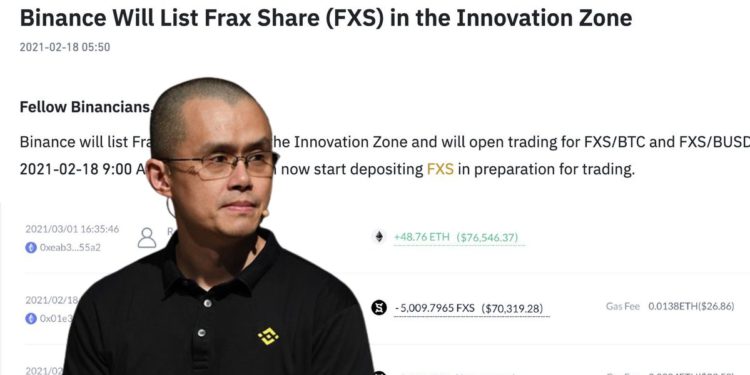 FsTbAxrXgAE7AEc1 | 動區動趨-最具影響力的區塊鏈新聞媒體 幣安又傳內線交易!CZ:已凍結約200萬美元「搶先交易」行為相關地址