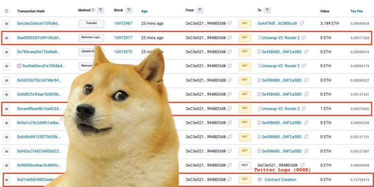 推特logo變狗狗幣》山寨項目3小時Rug；馬斯克加持的NFT「Memes by 6529」大漲